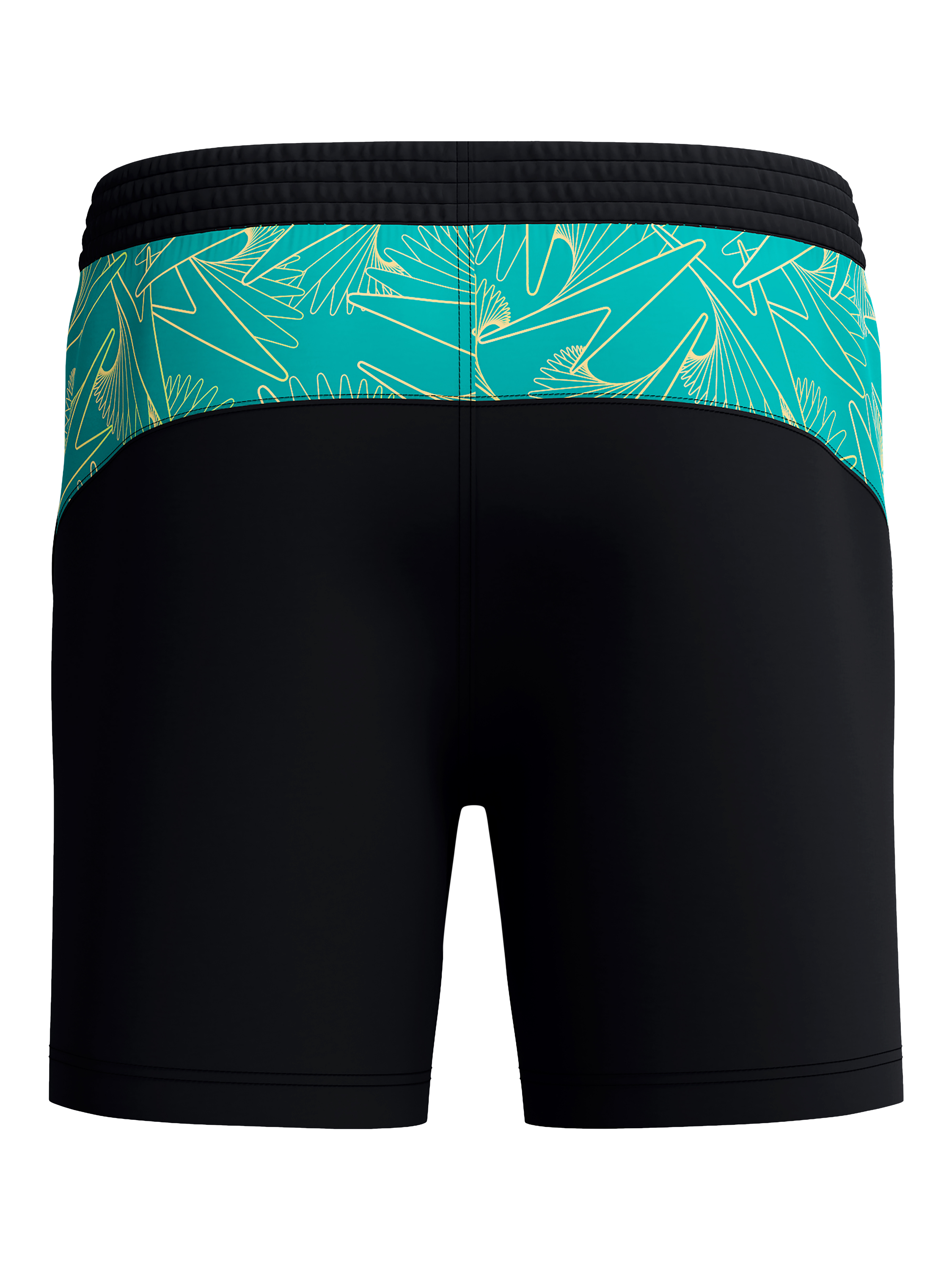 Product image 5 of 5, which shows Speedo Xpress Lite Hyperboom Print Water Shorts, Black/ Green, S