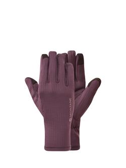 Montane Women's Protium Stretch Fleece Gloves, Black, Mulberry
