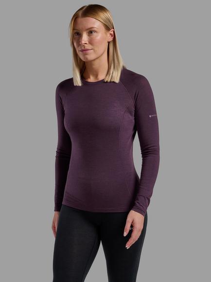 Montane Malli Merino Wool Rich Long Sleeve Top, Mulberry