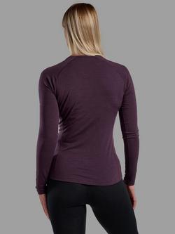 Montane Malli Merino Wool Rich Long Sleeve Top - view 2, Mulberry