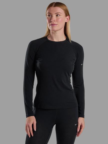 Montane Malli Merino Wool Rich Long Sleeve Top, Black