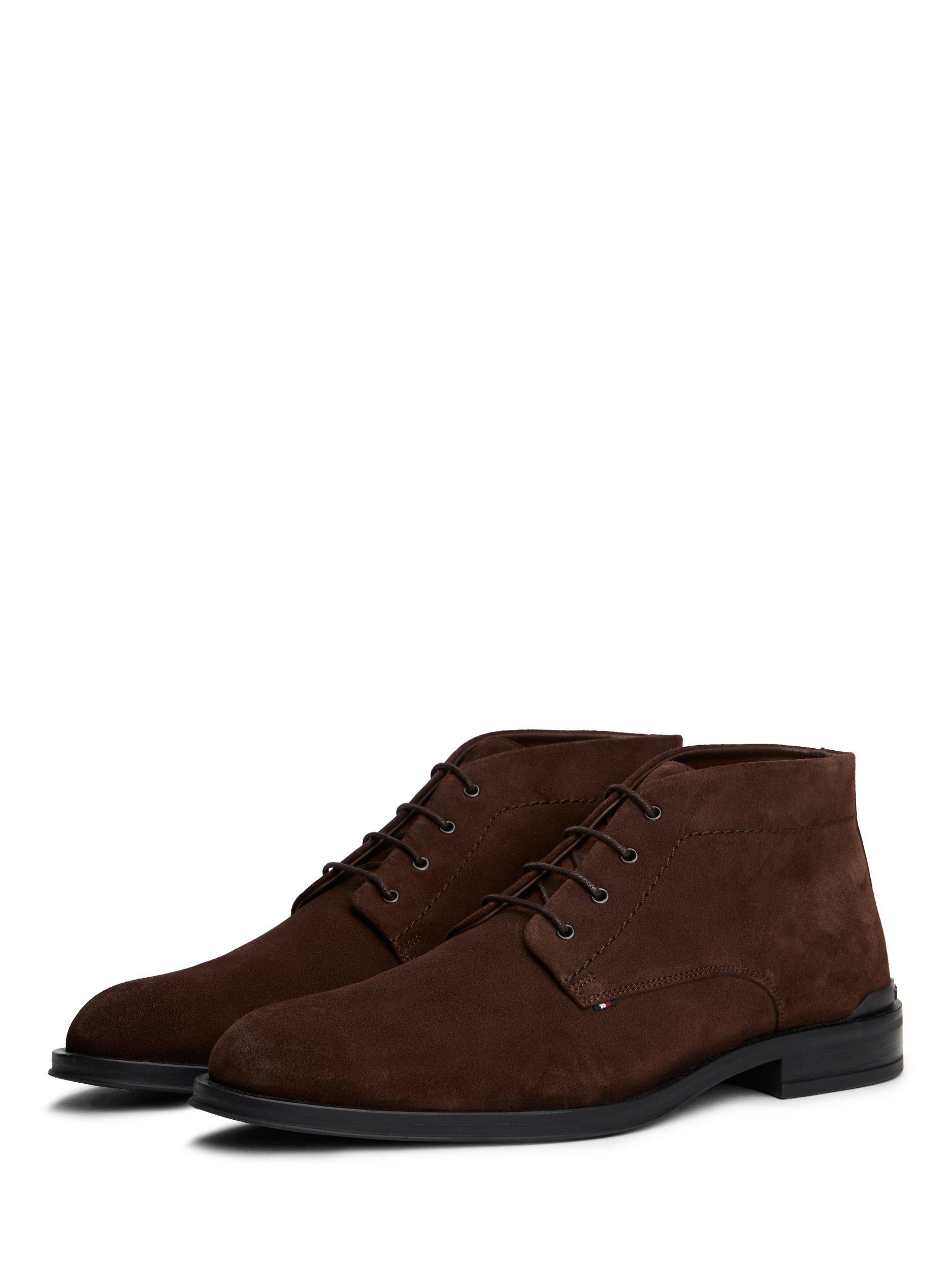Product image 3 of 6, which shows Tommy Hilfiger Corporate Lace Up Suede Ankle Boots, Cocoa, 8
