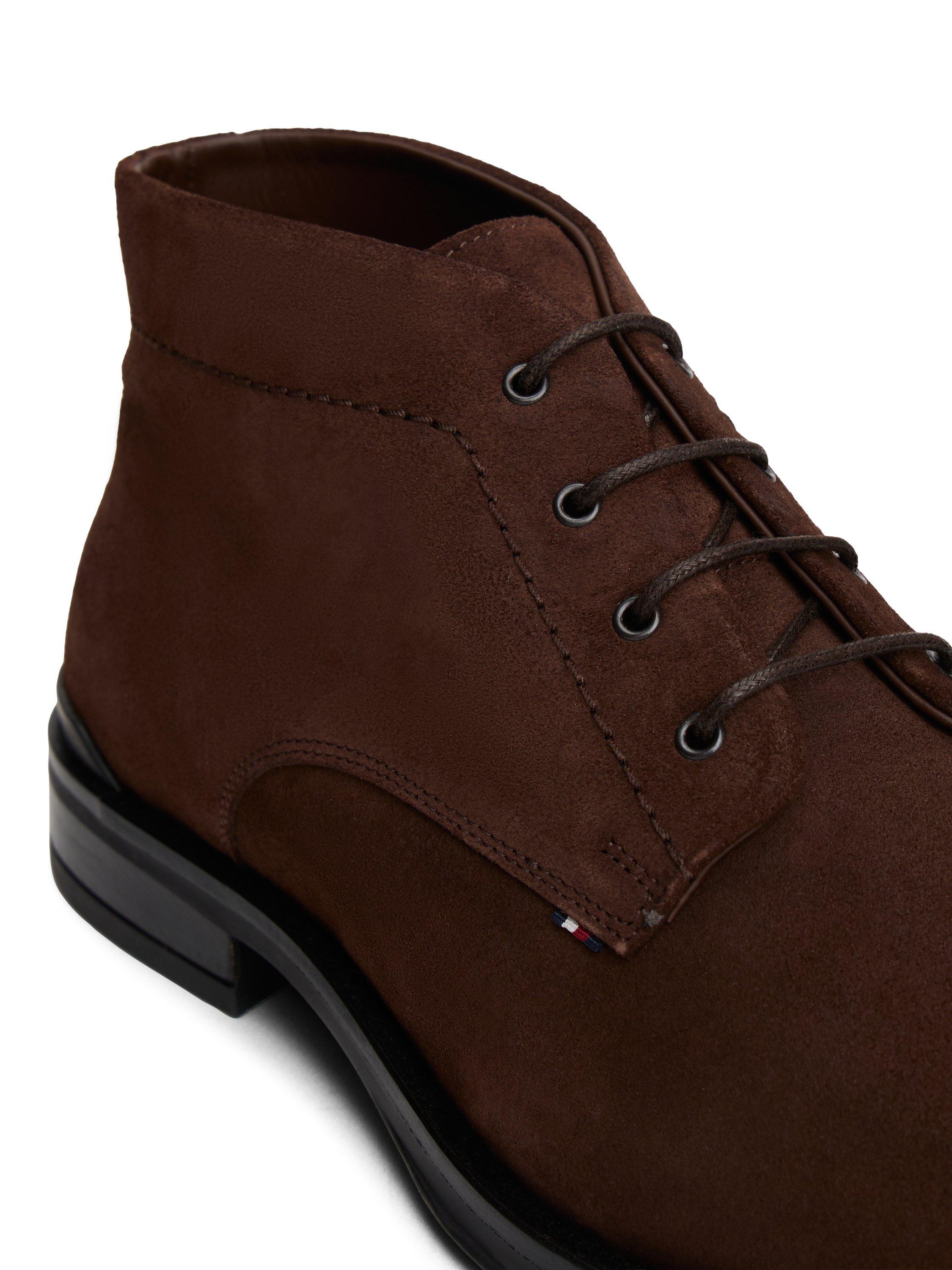 Product image 6 of 6, which shows Tommy Hilfiger Corporate Lace Up Suede Ankle Boots, Cocoa, 8