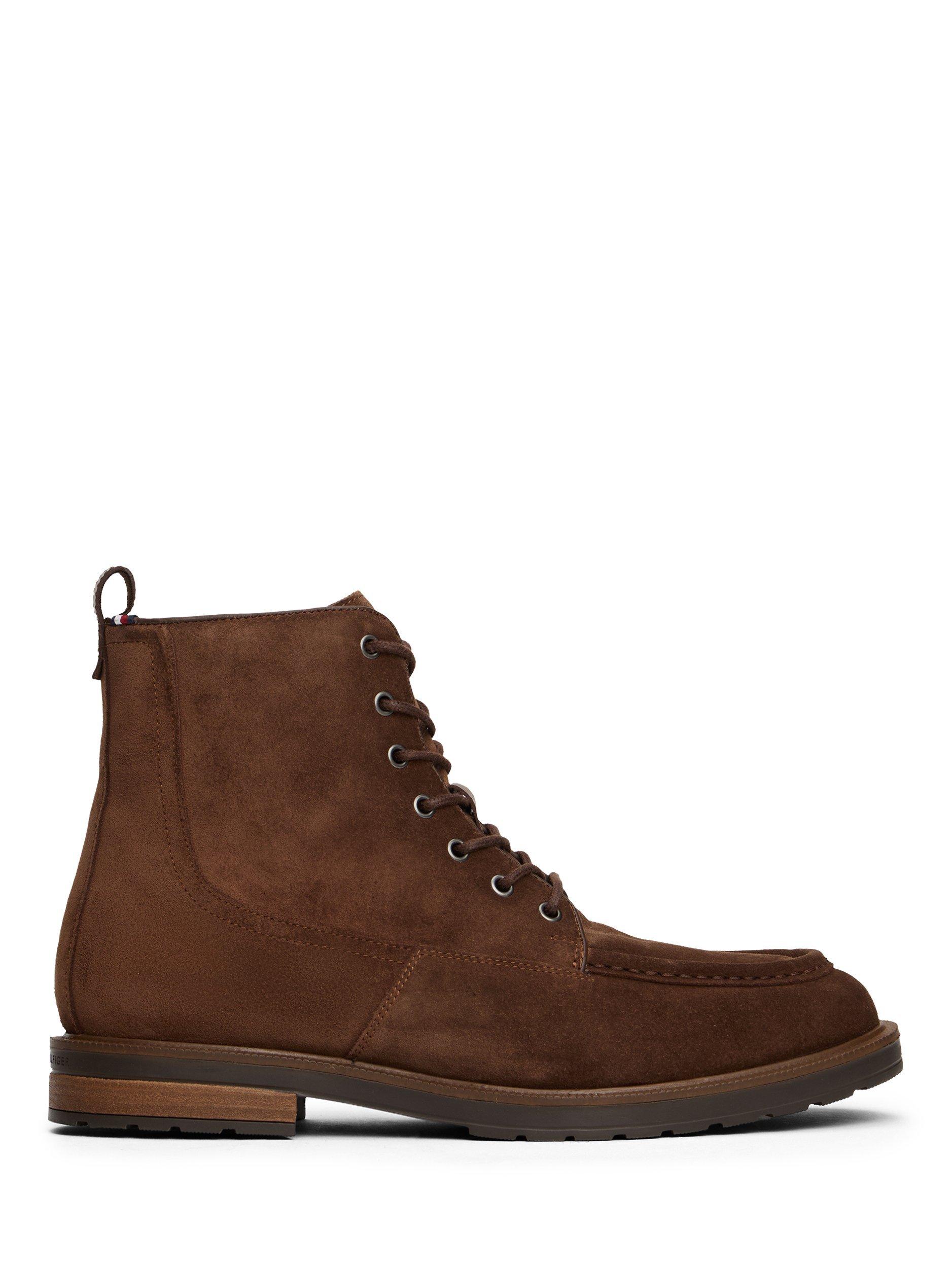 Product image 1 of 6, which shows Tommy Hilfiger Suede Cleated Ankle Boots, Legacy Brown, EU40