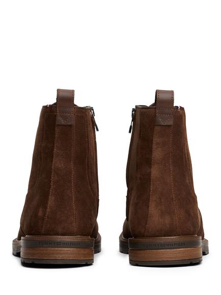 Tommy Hilfiger Suede Cleated Ankle Boots, Legacy Brown - view 2, Legacy Brown