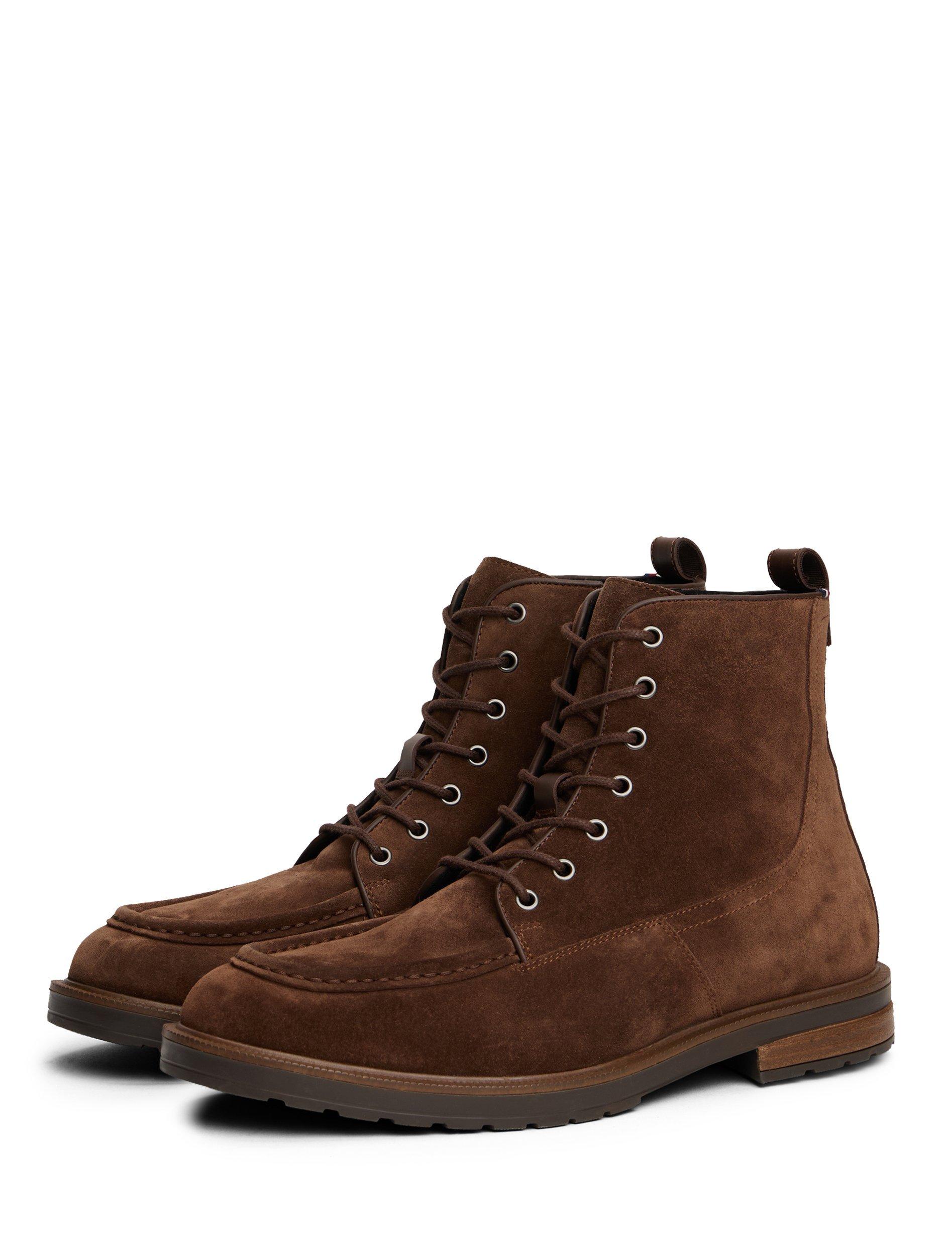 Product image 3 of 6, which shows Tommy Hilfiger Suede Cleated Ankle Boots, Legacy Brown, EU40