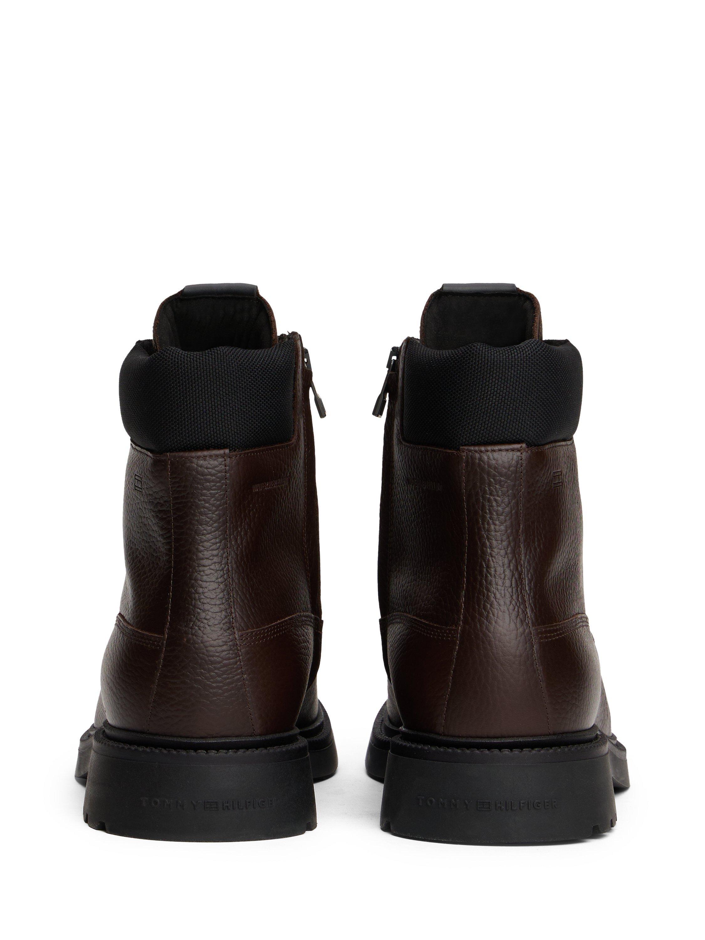 Product image 2 of 6, which shows Tommy Hilfiger Leather Ankle Boots, Cocoa, 7