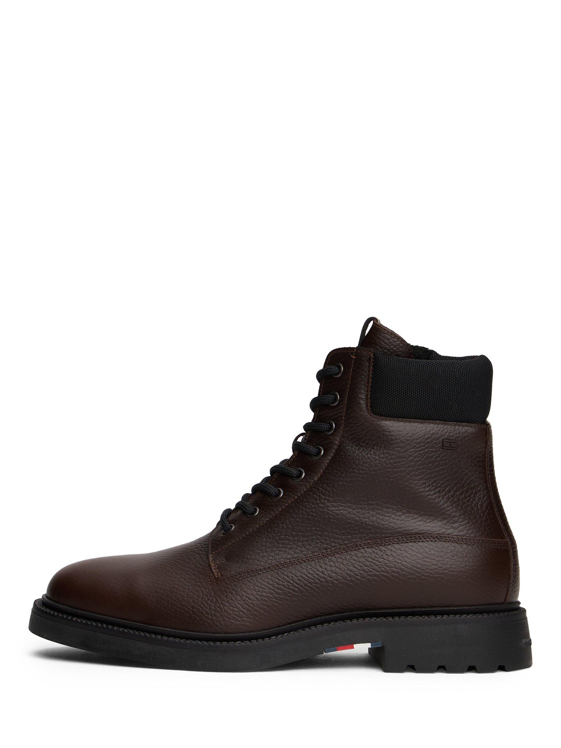 Product image 5 of 6, which shows Tommy Hilfiger Leather Ankle Boots, Cocoa, 7