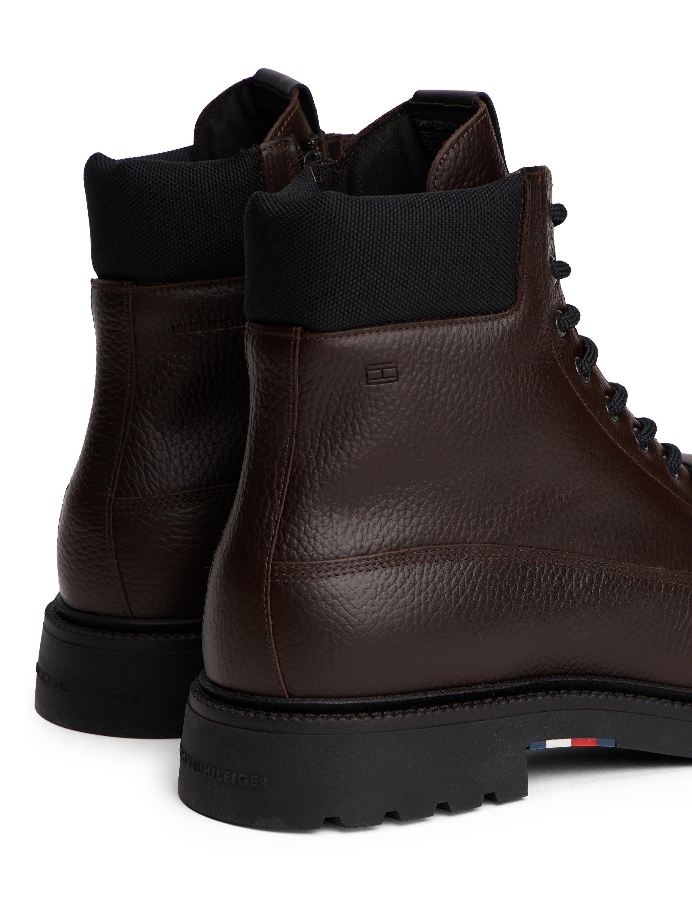 Product image 6 of 6, which shows Tommy Hilfiger Leather Ankle Boots, Cocoa, 7