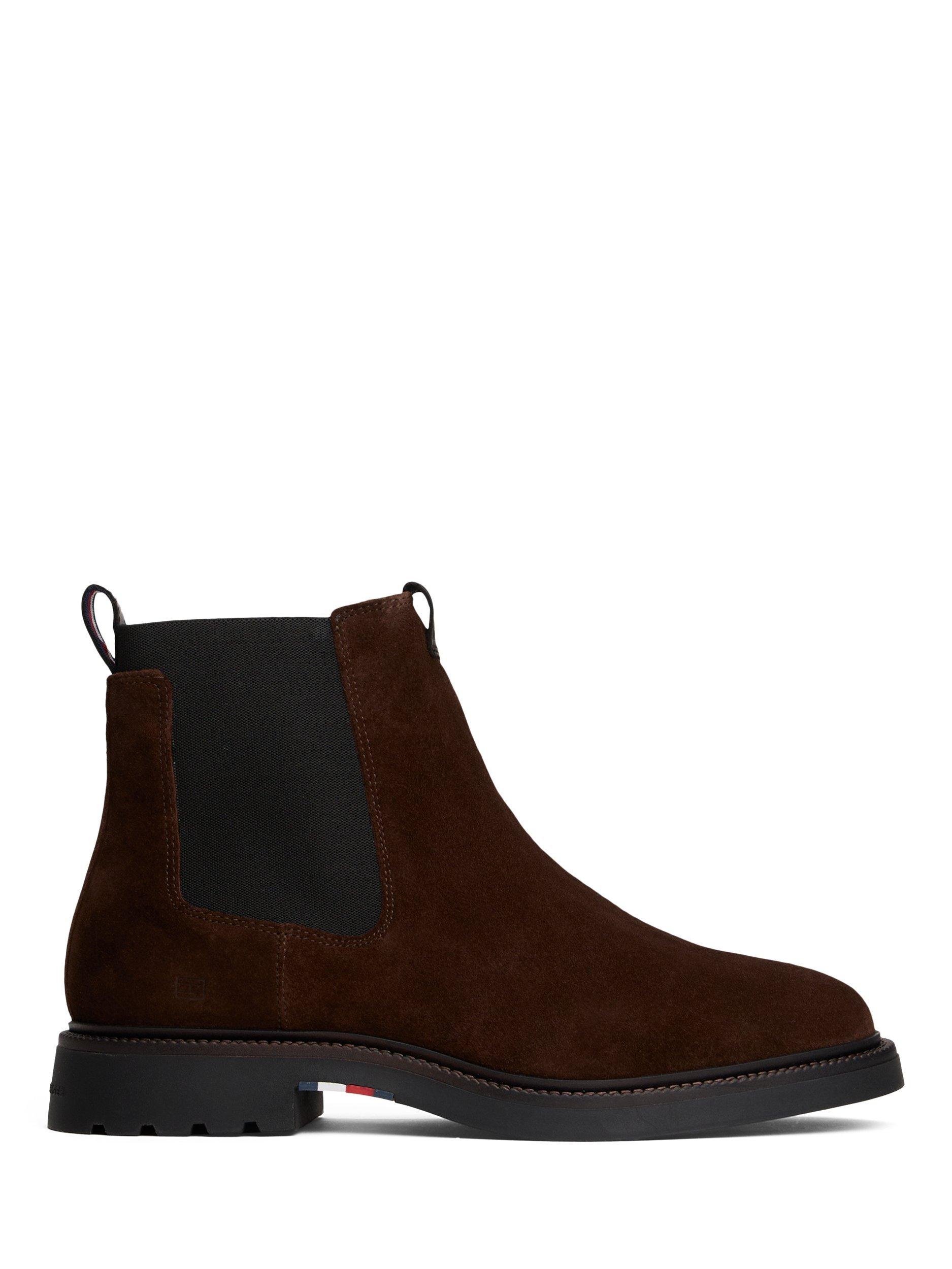 Product image 1 of 6, which shows Tommy Hilfiger Suede Chelsea Boots, Cocoa, 7