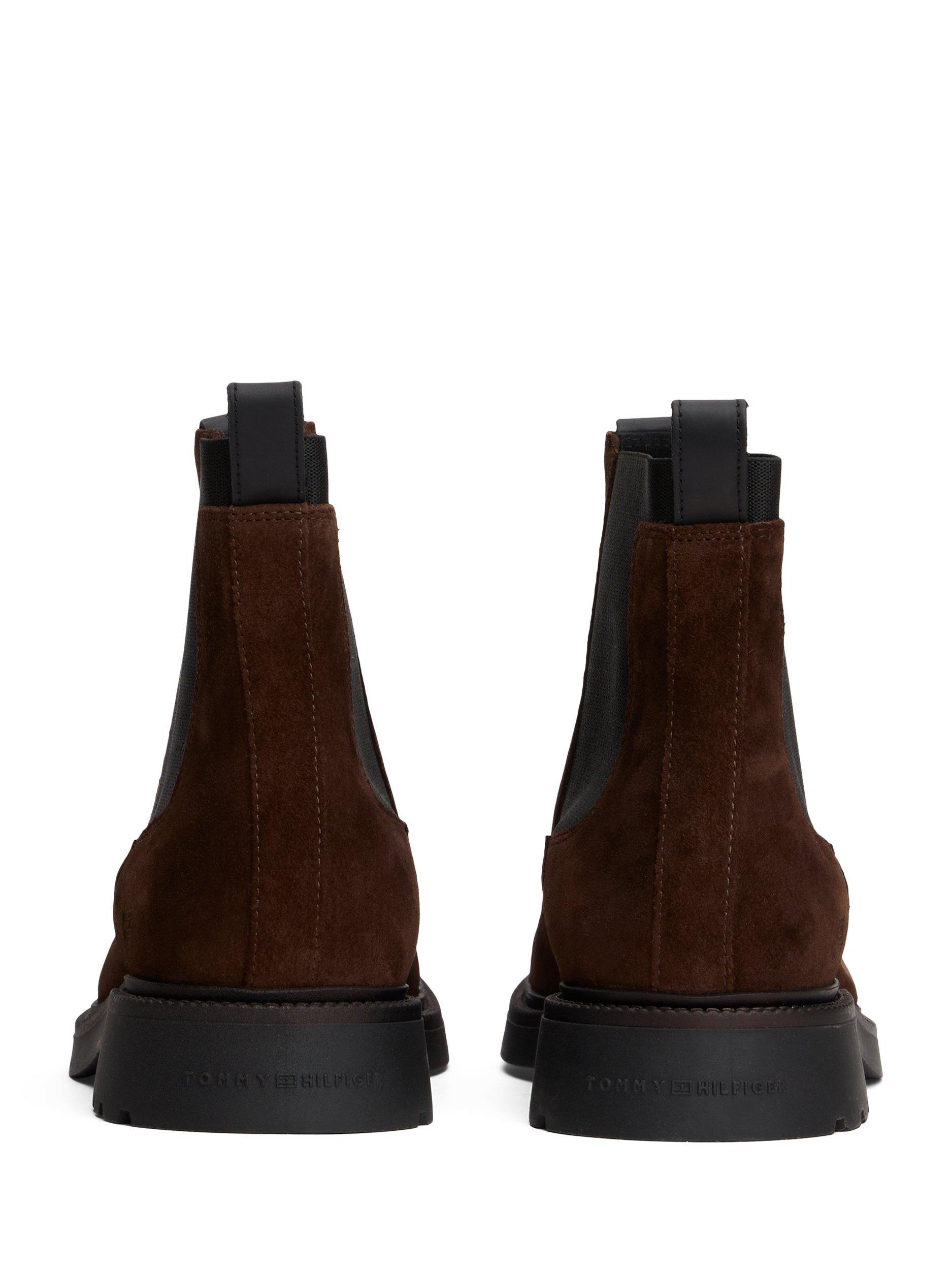 Product image 3 of 6, which shows Tommy Hilfiger Suede Chelsea Boots, Cocoa, 7