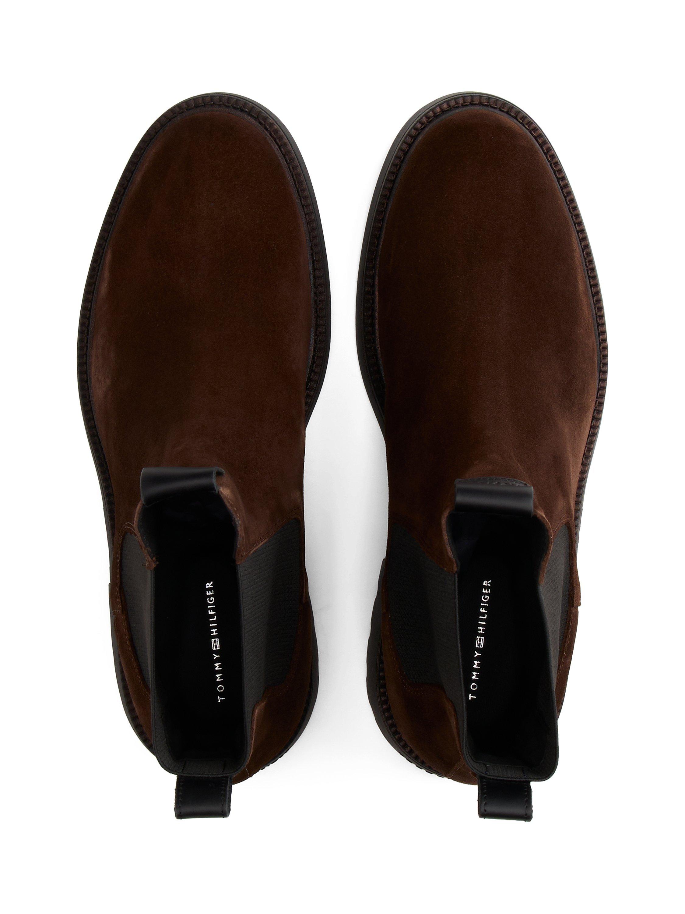 Product image 4 of 6, which shows Tommy Hilfiger Suede Chelsea Boots, Cocoa, 7