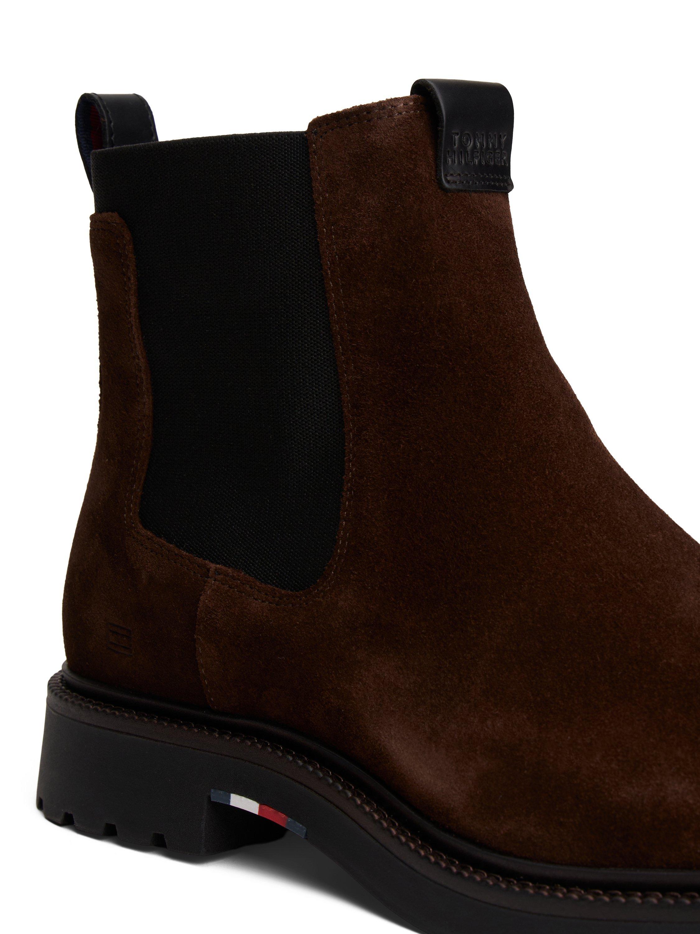 Product image 6 of 6, which shows Tommy Hilfiger Suede Chelsea Boots, Cocoa, 7