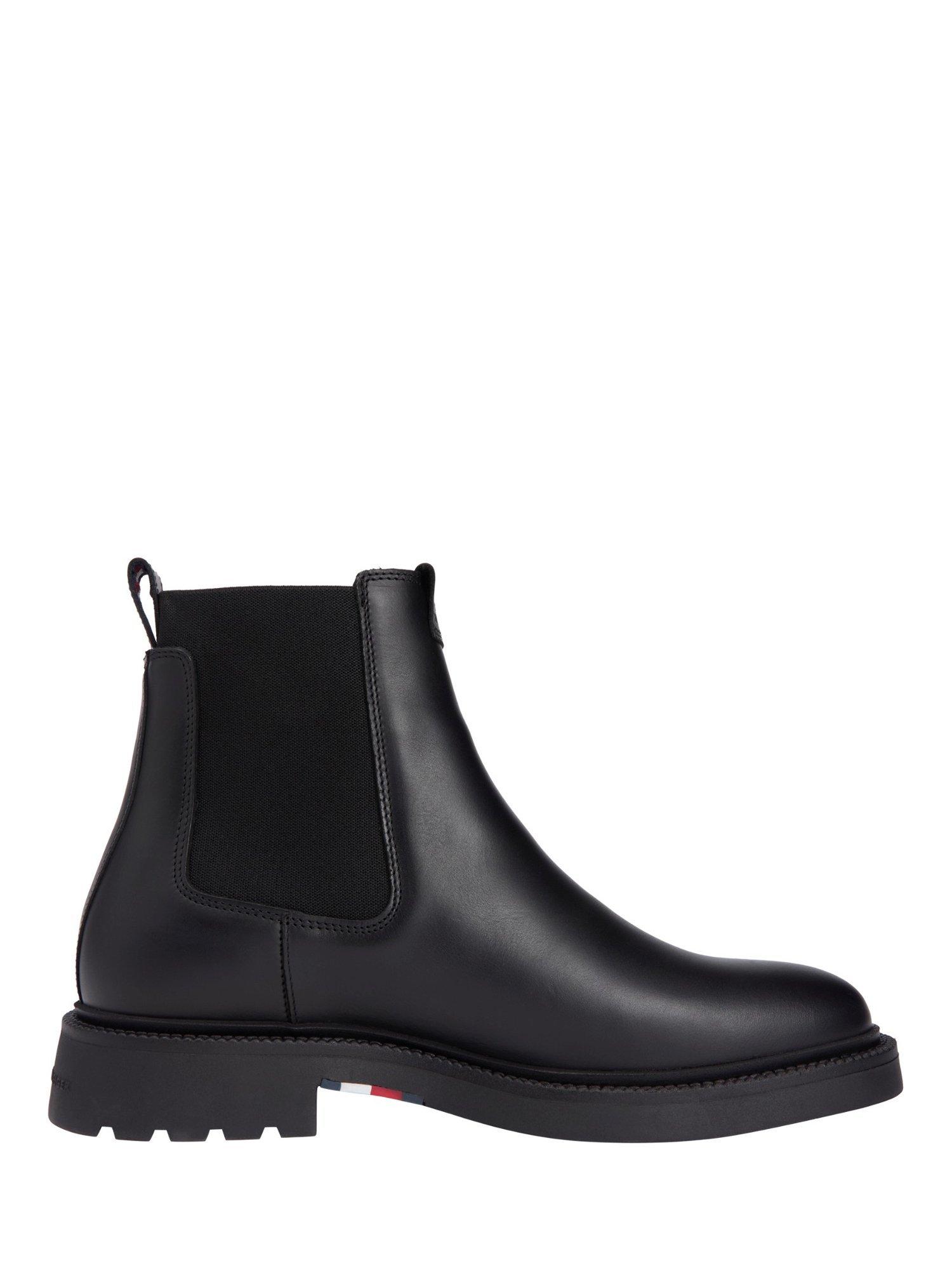 Product image 1 of 5, which shows Tommy Hilfiger Leather Chelsea Boots, Black, EU41