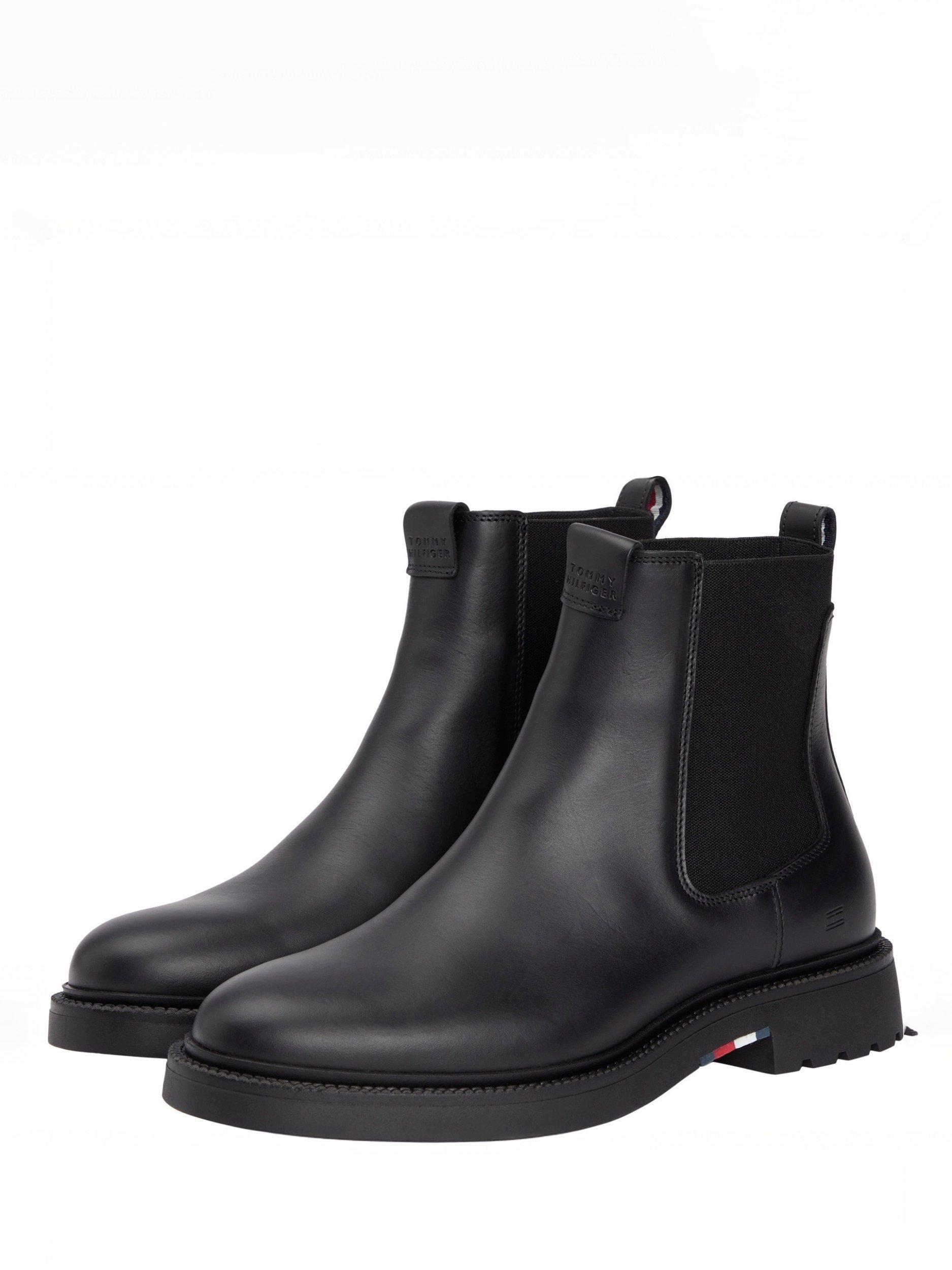 Product image 2 of 5, which shows Tommy Hilfiger Leather Chelsea Boots, Black, EU41