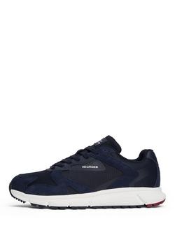 Tommy Hilfiger Outdoor Runner Suede Trainers - view 2, Space Blue