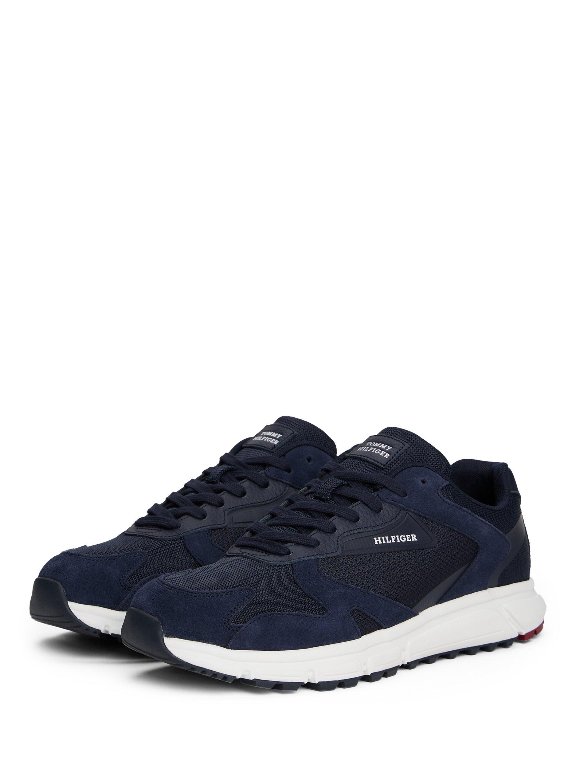 Product image 3 of 6, which shows Tommy Hilfiger Outdoor Runner Suede Trainers, Space Blue, 6|6.5