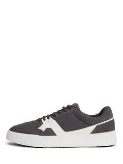Tommy Hilfiger Court Craft Suede Trainers, Dark Ash - view 2, Dark Ash