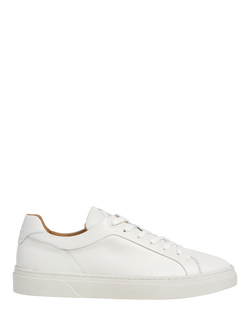 Hackett London Lace Up Leather Trainers, White