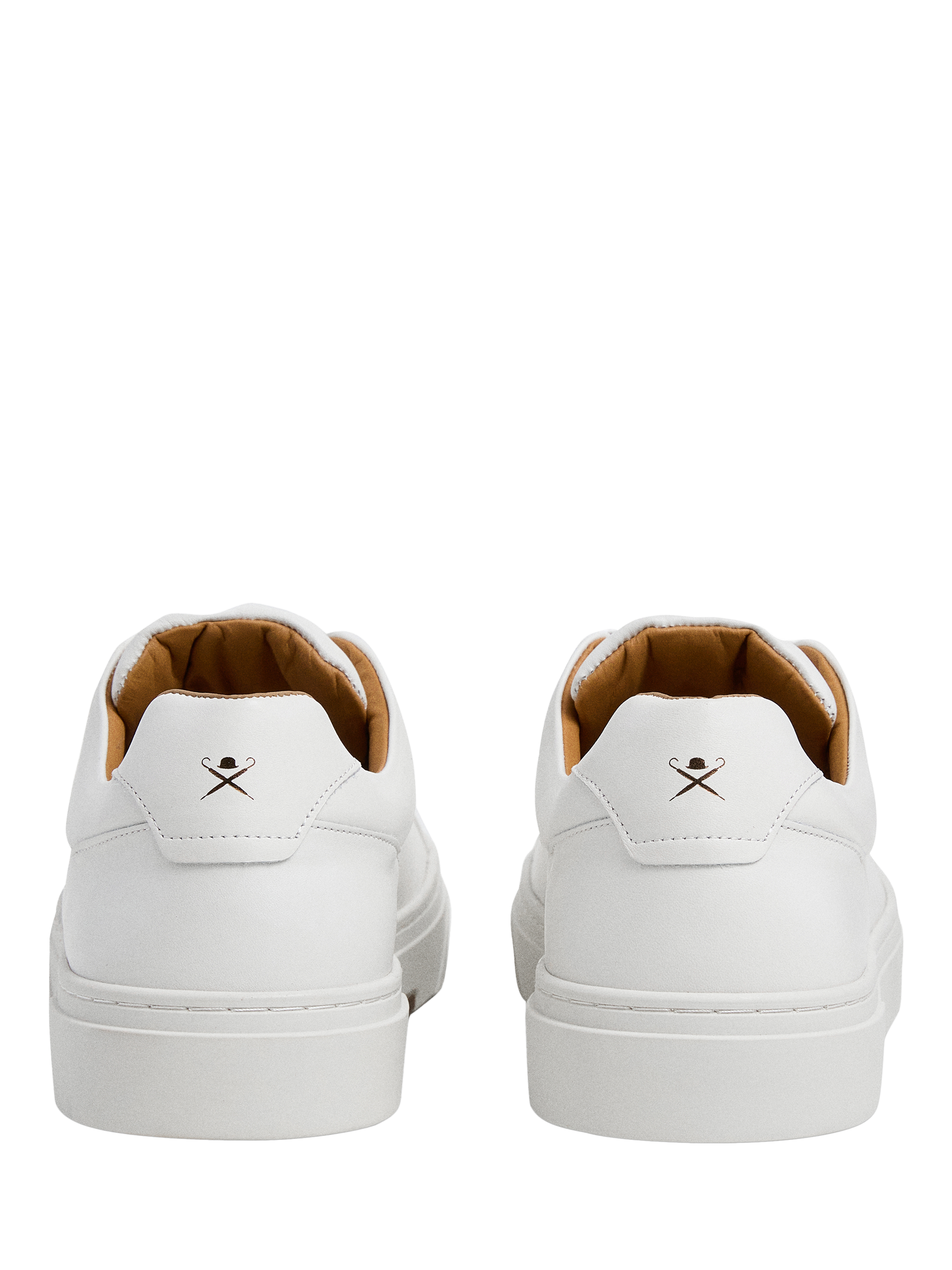 Product image 4 of 6, which shows Hackett London Lace Up Leather Trainers, White, 11