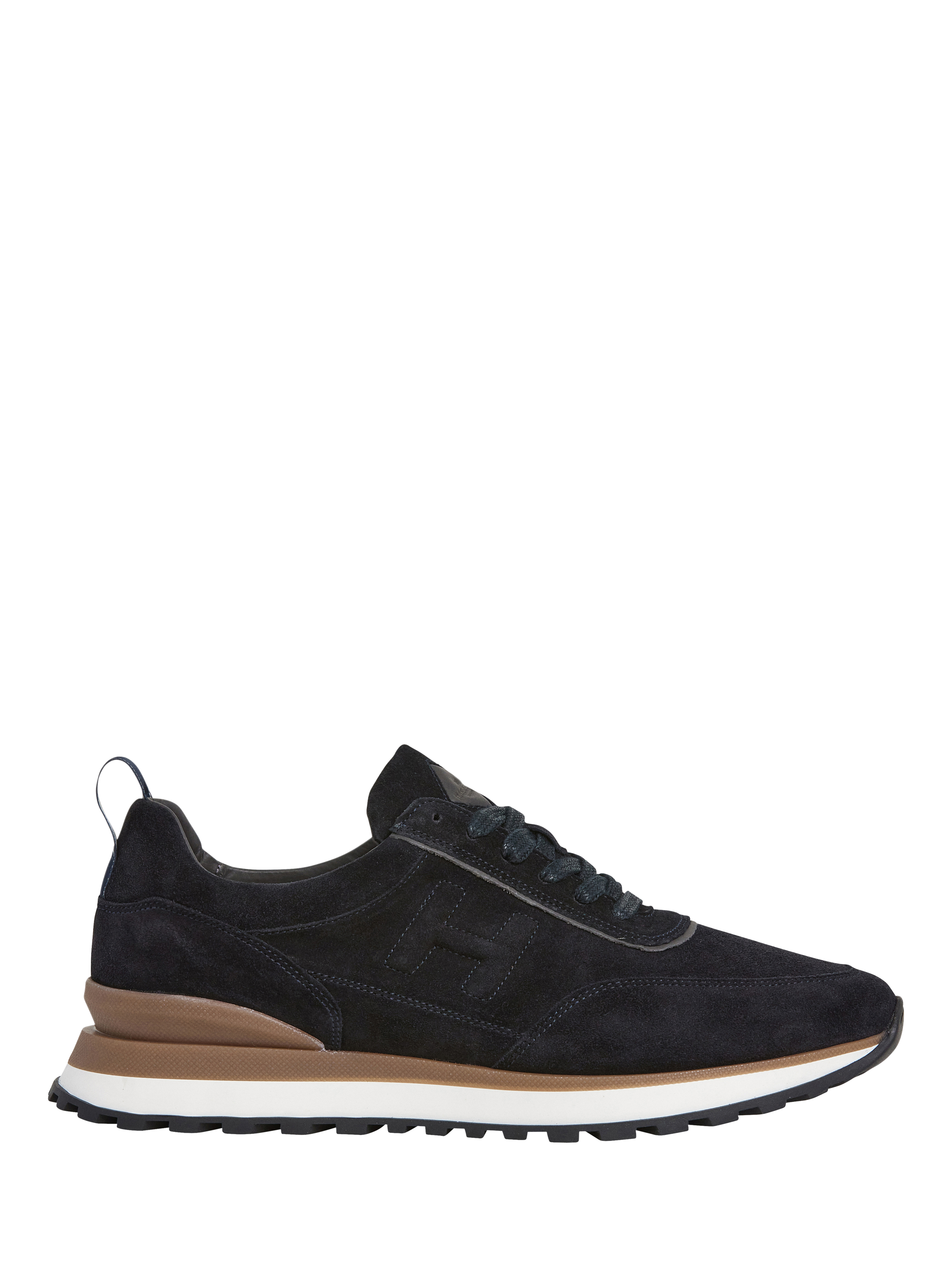 Product image 1 of 6, which shows Hackett London Chad Lace Up Suede Trainers, Navy, 11