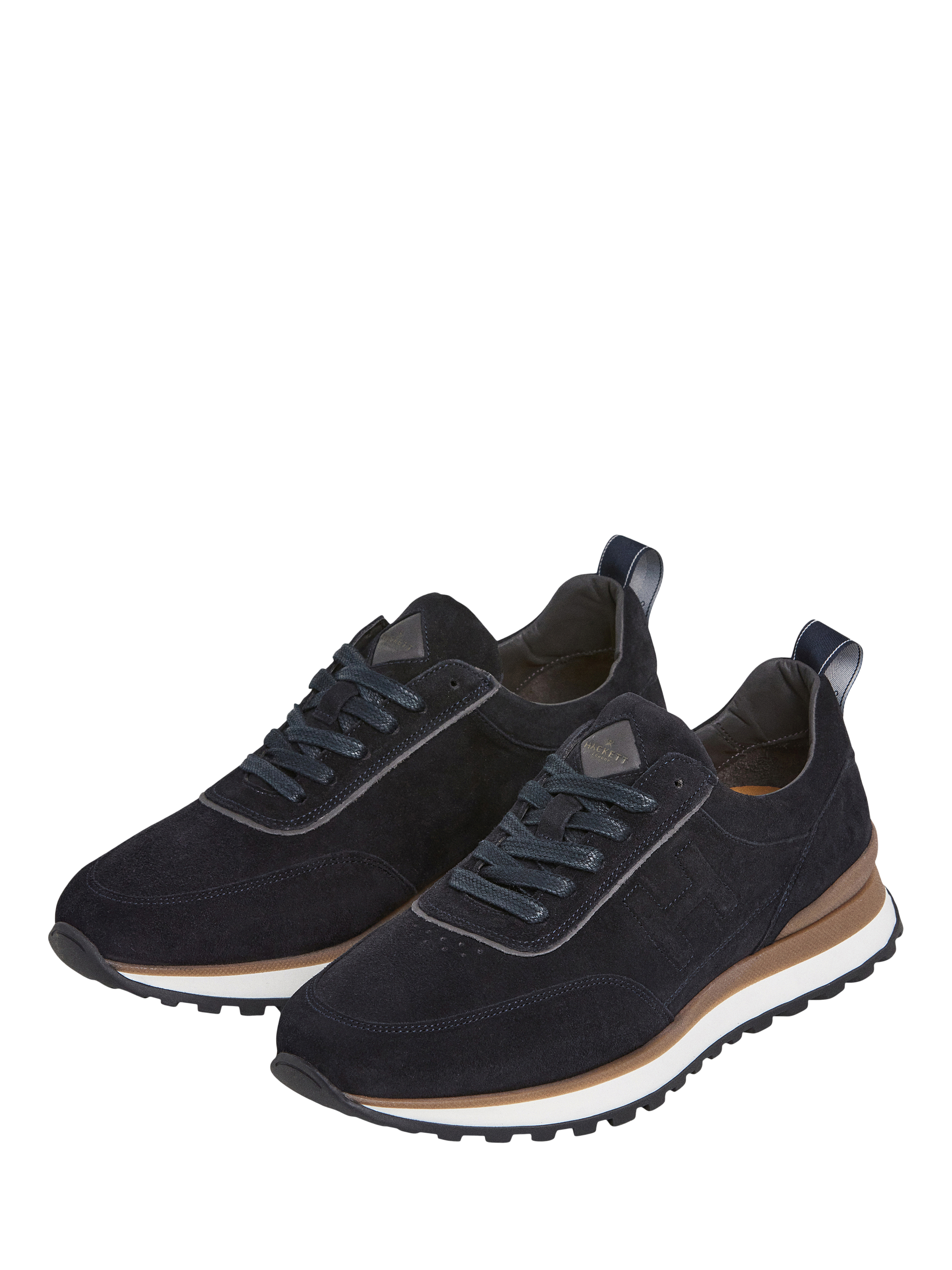 Product image 3 of 6, which shows Hackett London Chad Lace Up Suede Trainers, Navy, 11