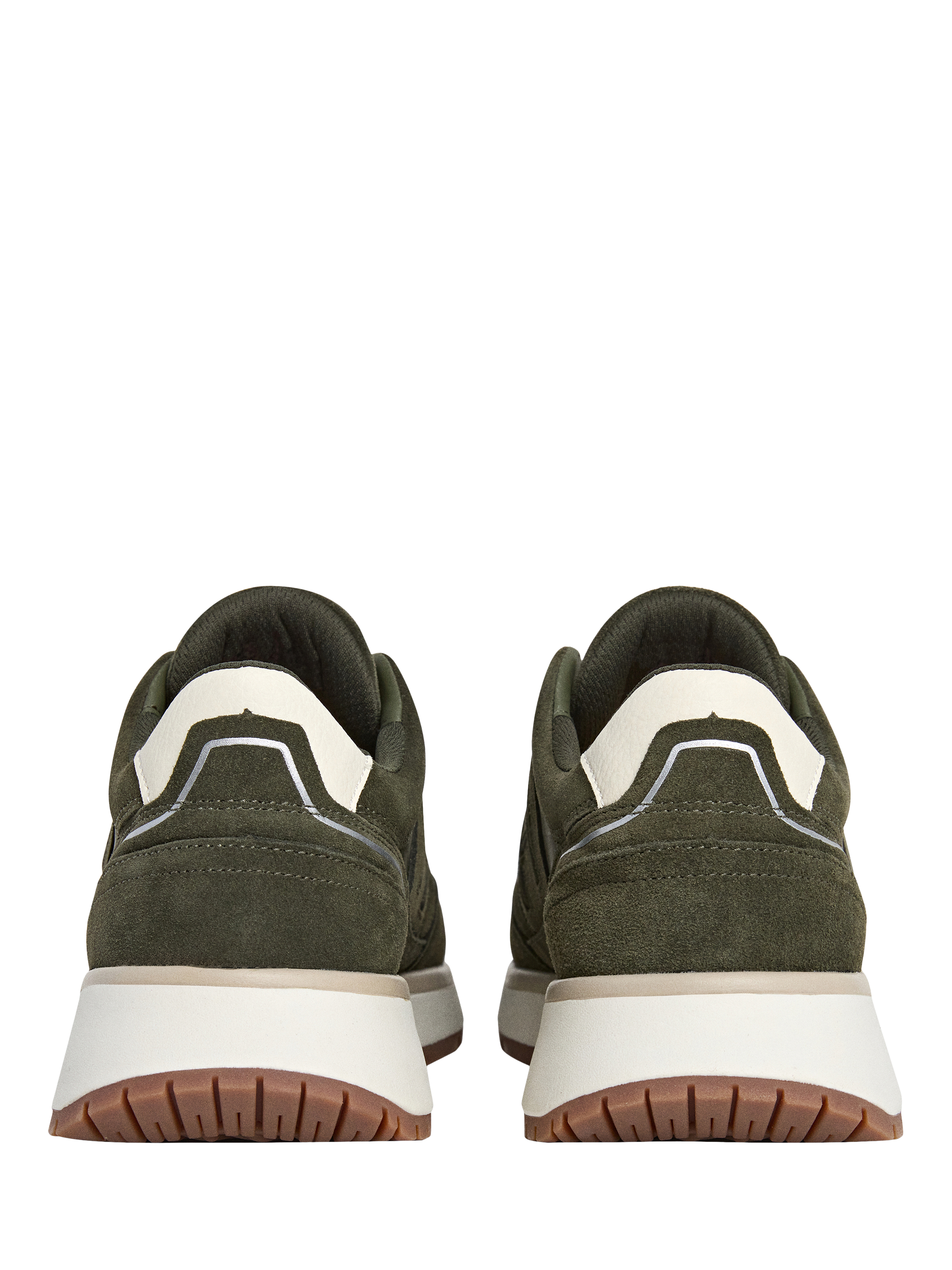 Product image 4 of 6, which shows Hackett London Otto Lace Up Trainers, Khaki Green, 6
