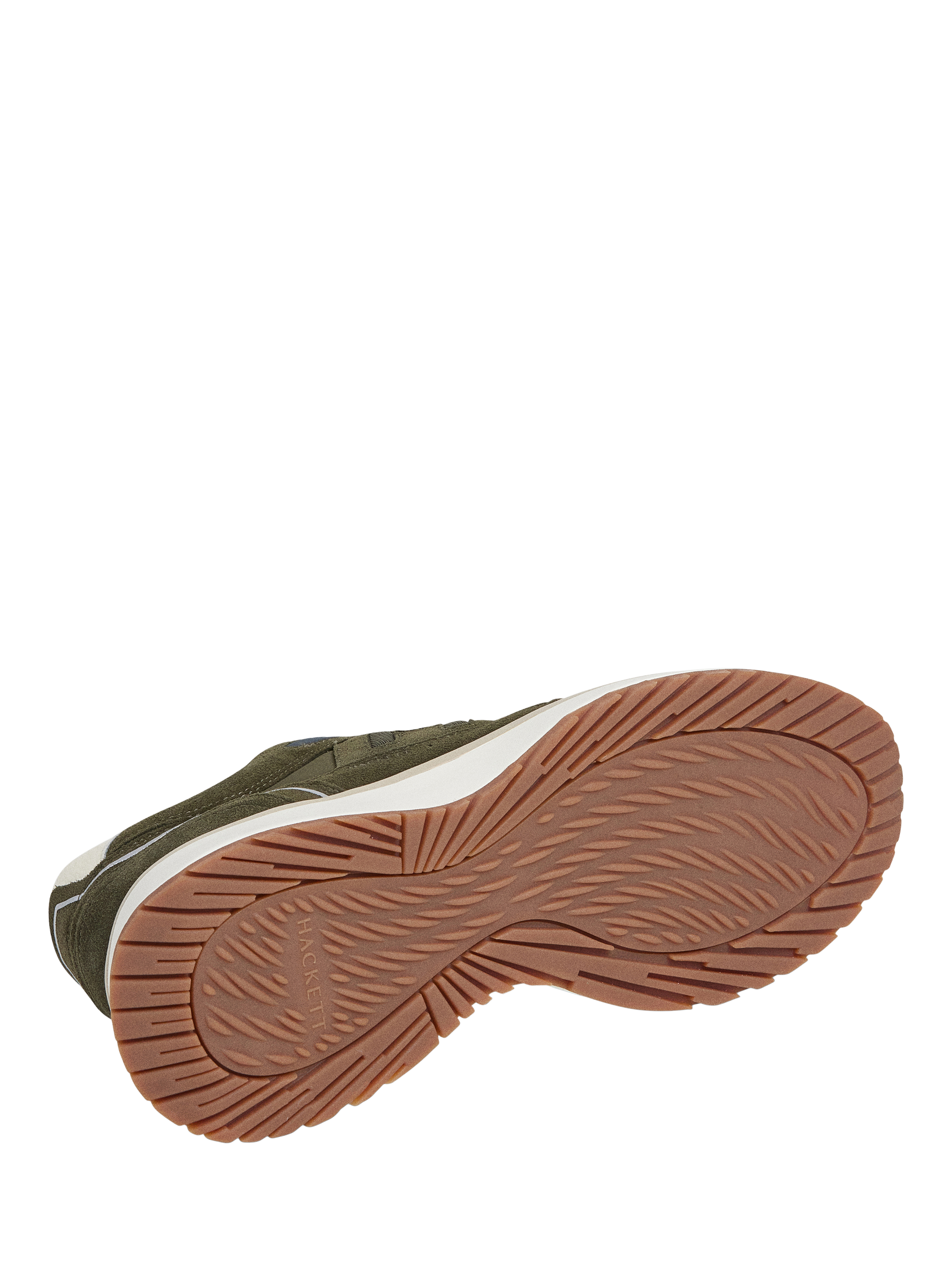 Product image 6 of 6, which shows Hackett London Otto Lace Up Trainers, Khaki Green, 6