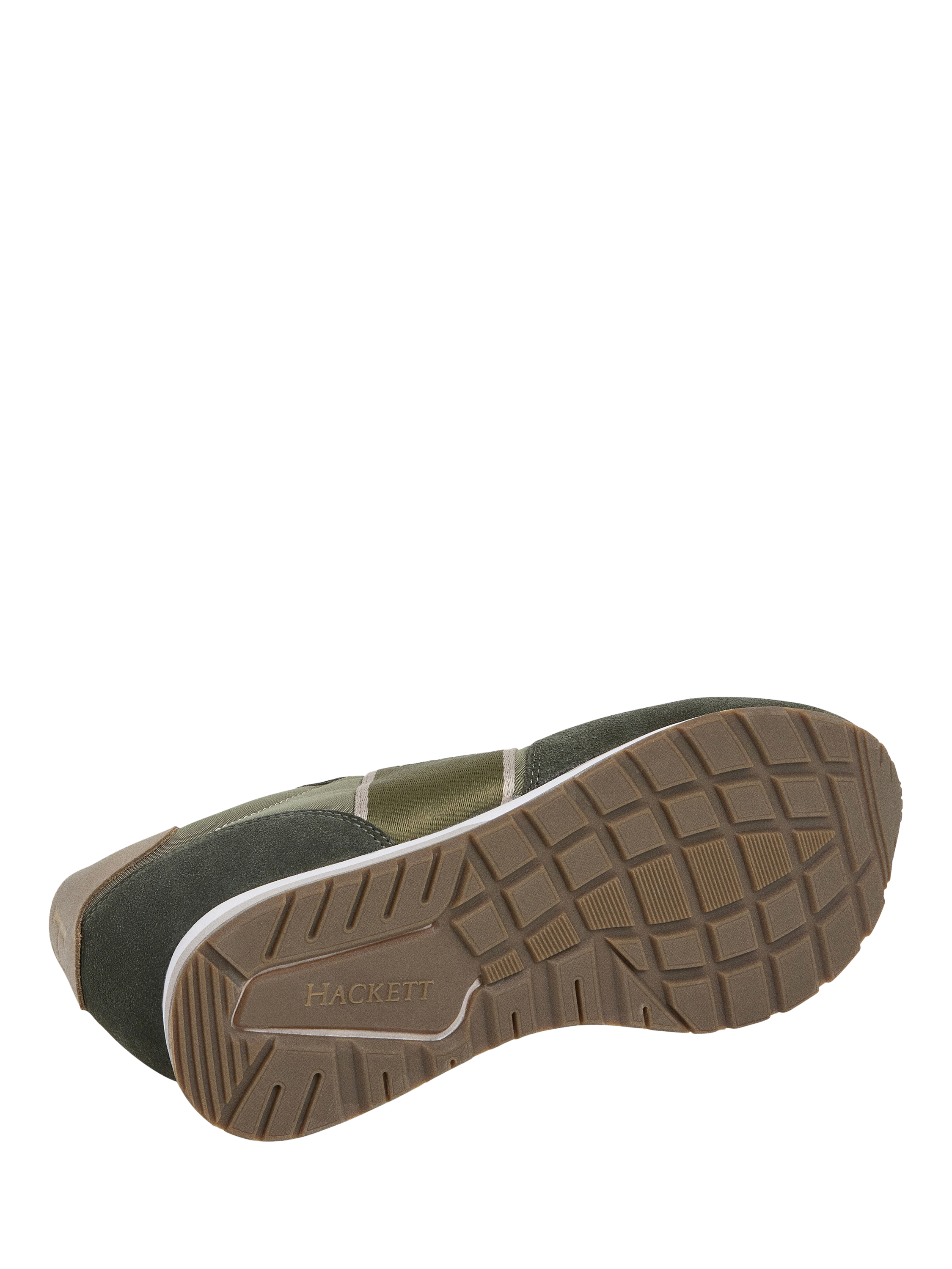 Product image 6 of 6, which shows Hackett London Logo Lace Up Trainers, Khaki Green, 11