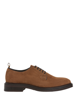 Hackett London Suede Derby Shoes, Nut Brown