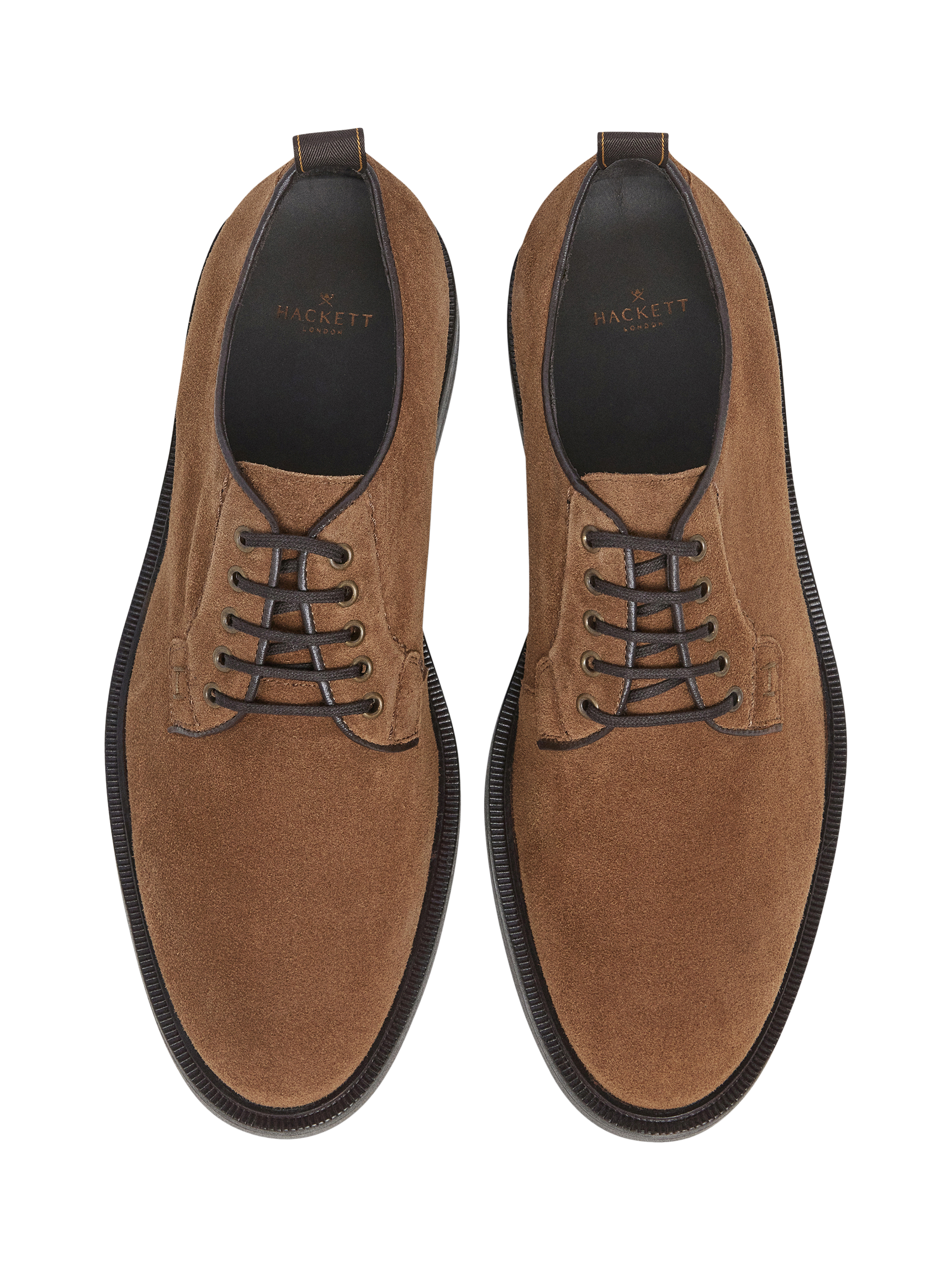 Product image 2 of 6, which shows Hackett London Suede Derby Shoes, Nut Brown, 11