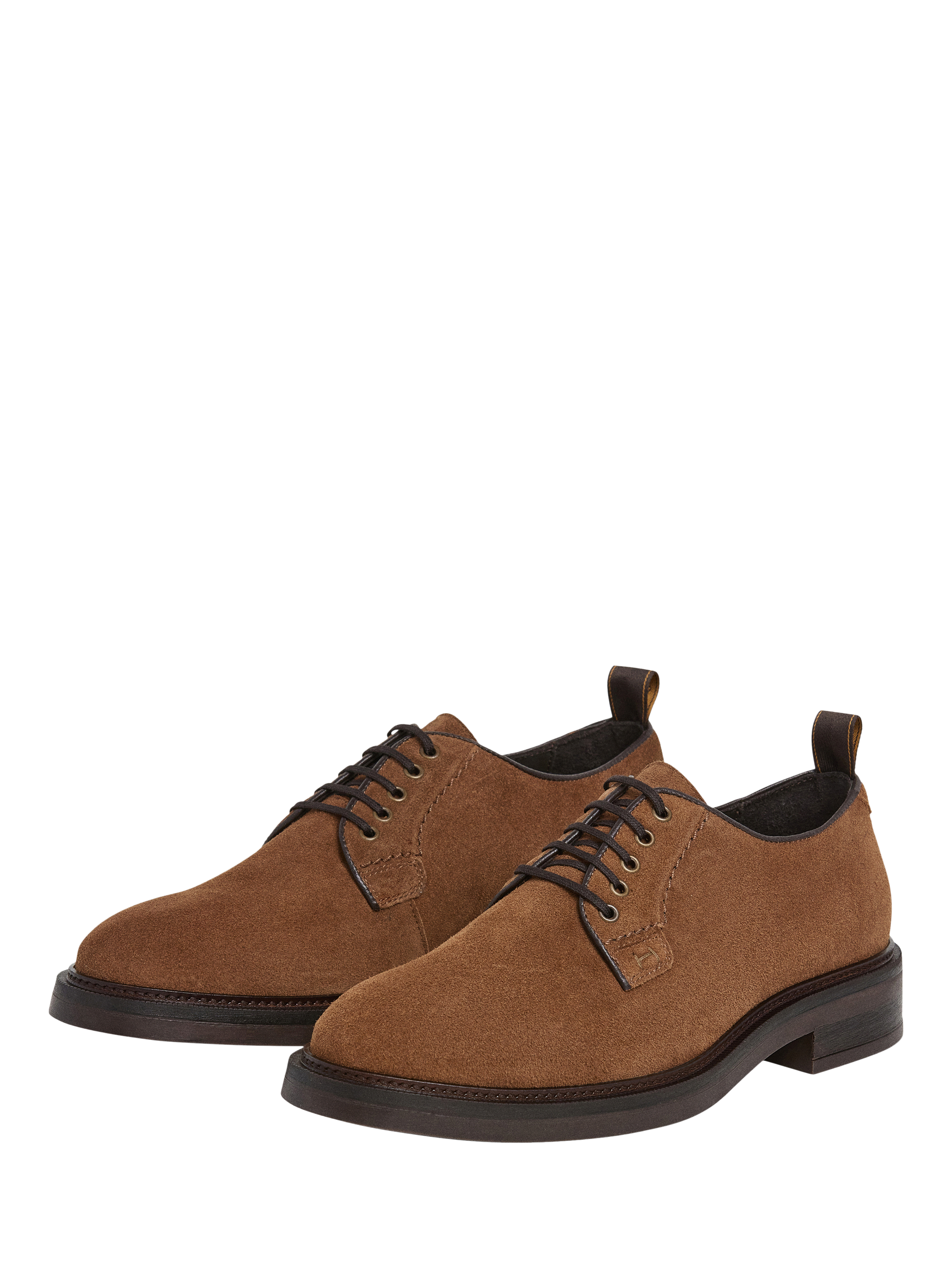Product image 3 of 6, which shows Hackett London Suede Derby Shoes, Nut Brown, 11