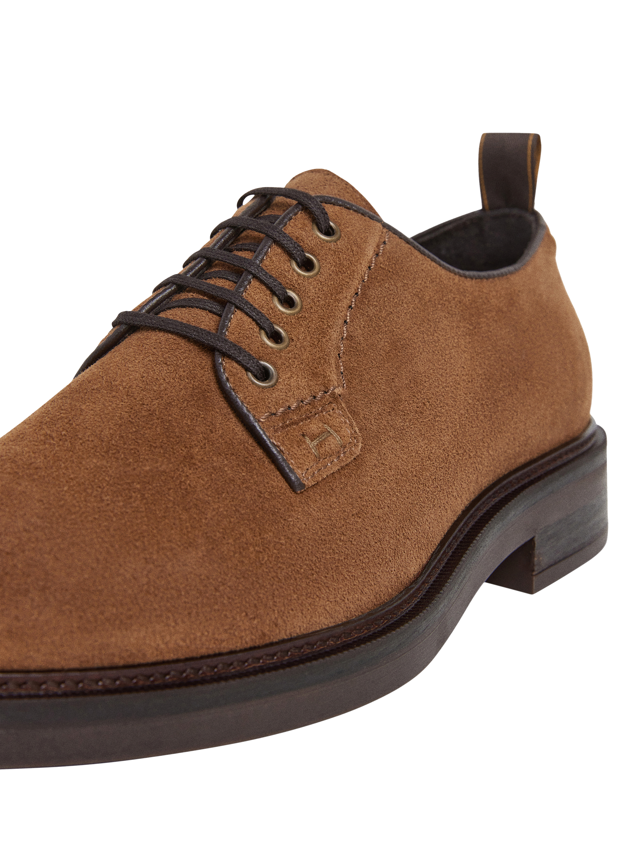 Product image 5 of 6, which shows Hackett London Suede Derby Shoes, Nut Brown, 11