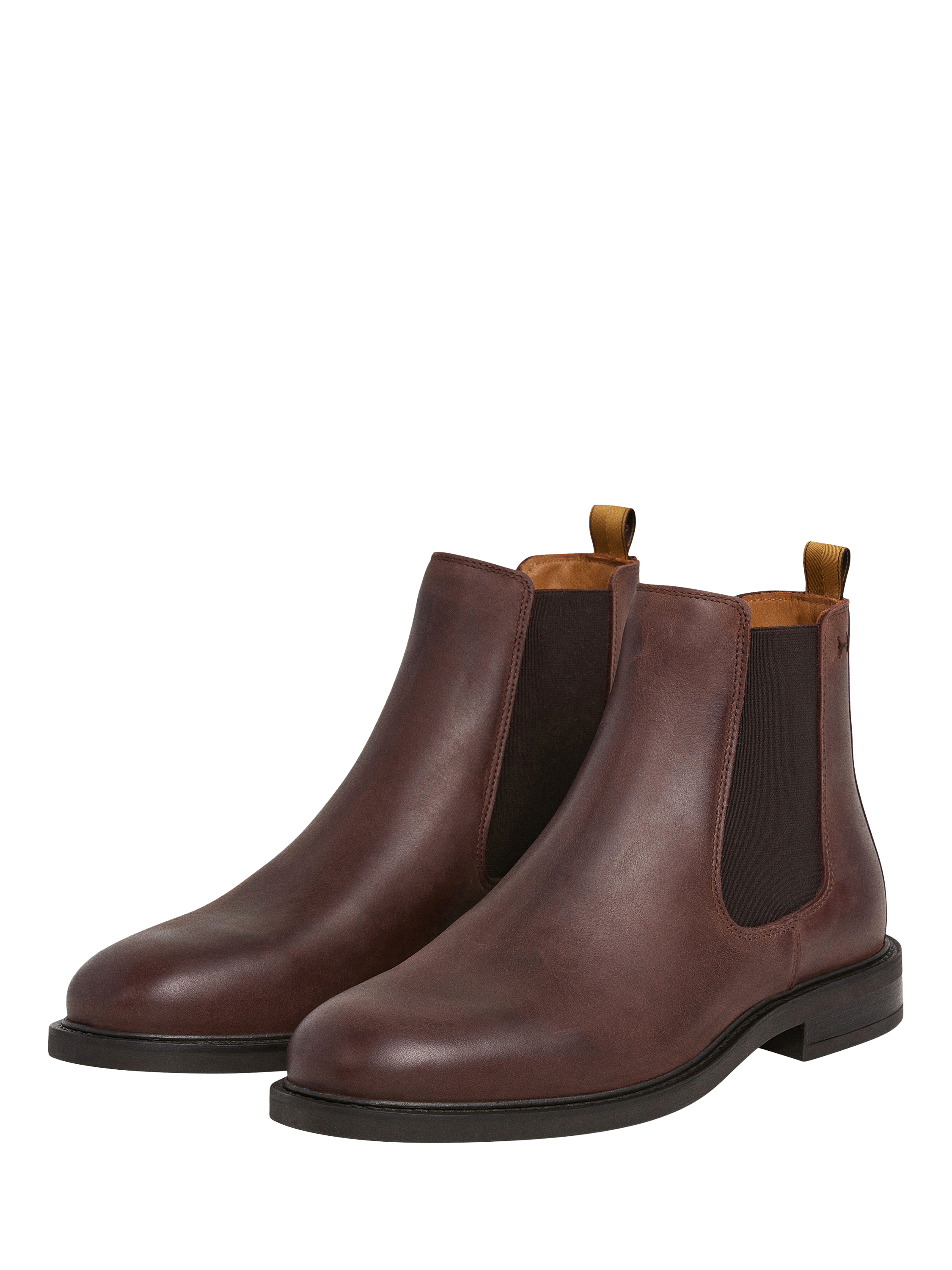 Product image 3 of 6, which shows Hackett London Leather Chelsea Boots, Dark Brown, 11