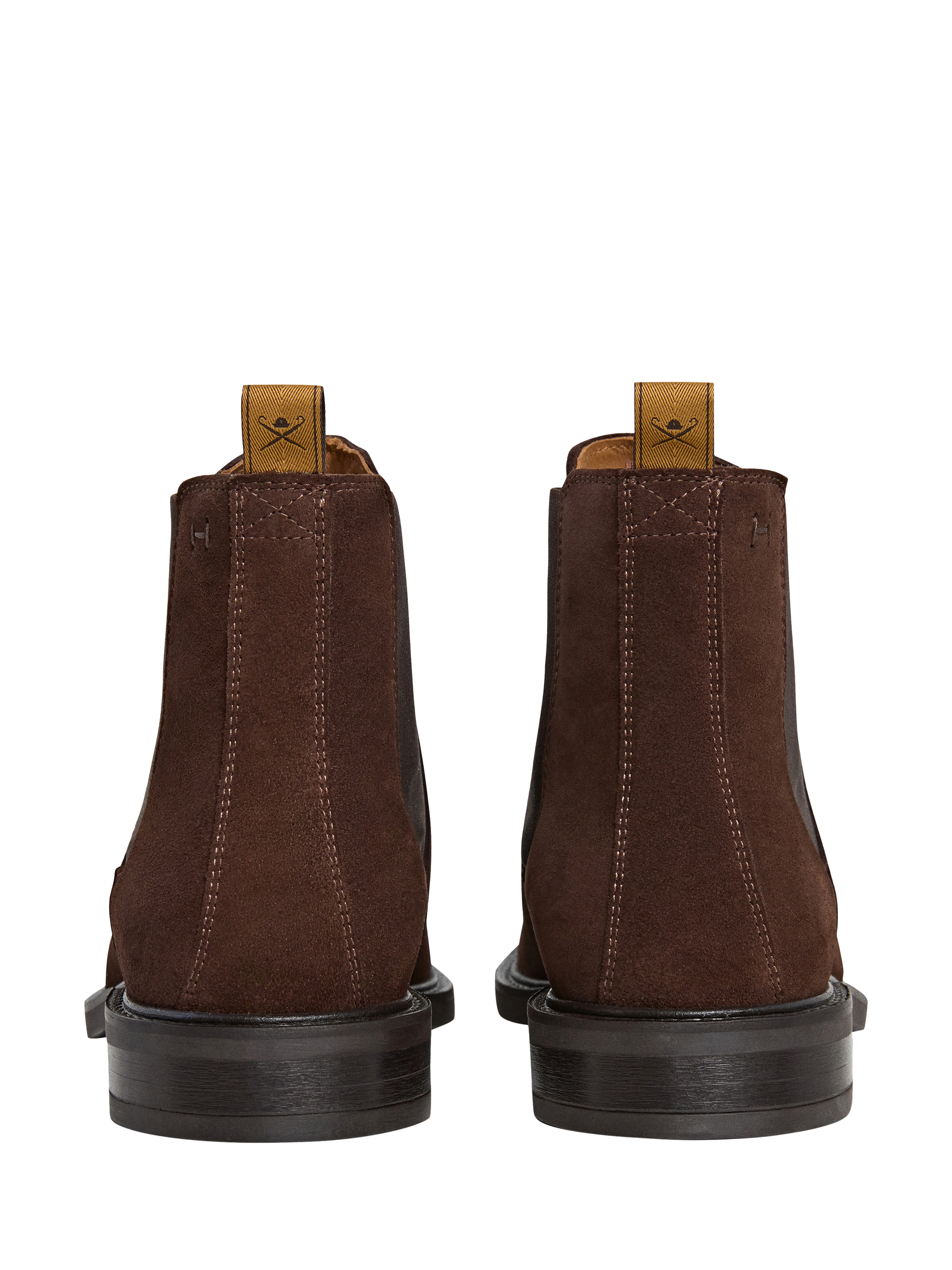 Product image 4 of 6, which shows Hackett London Suede Chelsea Boots, Dark Brown, 6