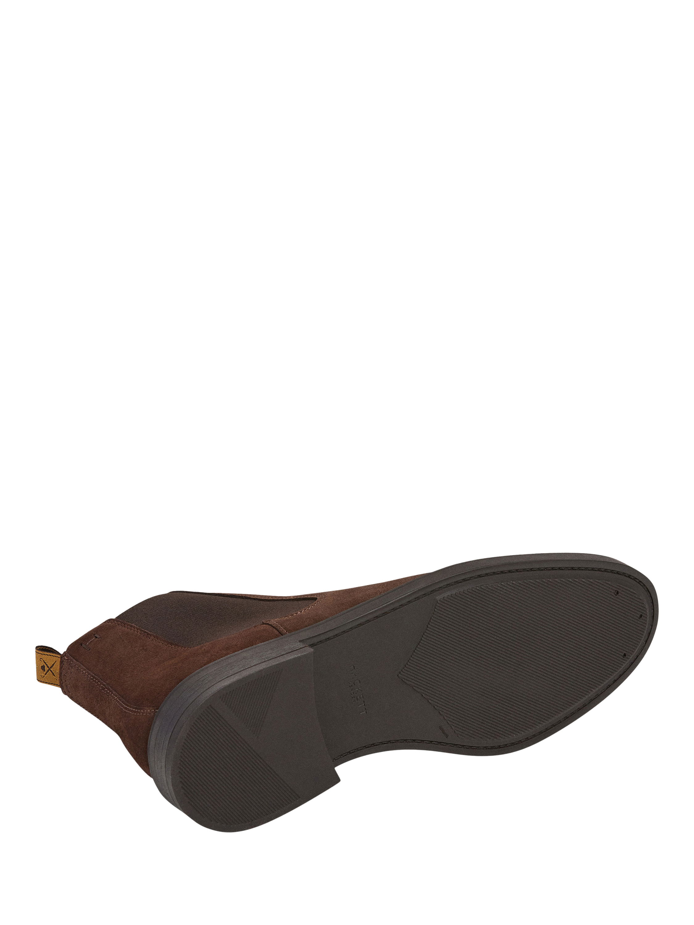 Product image 6 of 6, which shows Hackett London Suede Chelsea Boots, Dark Brown, 6