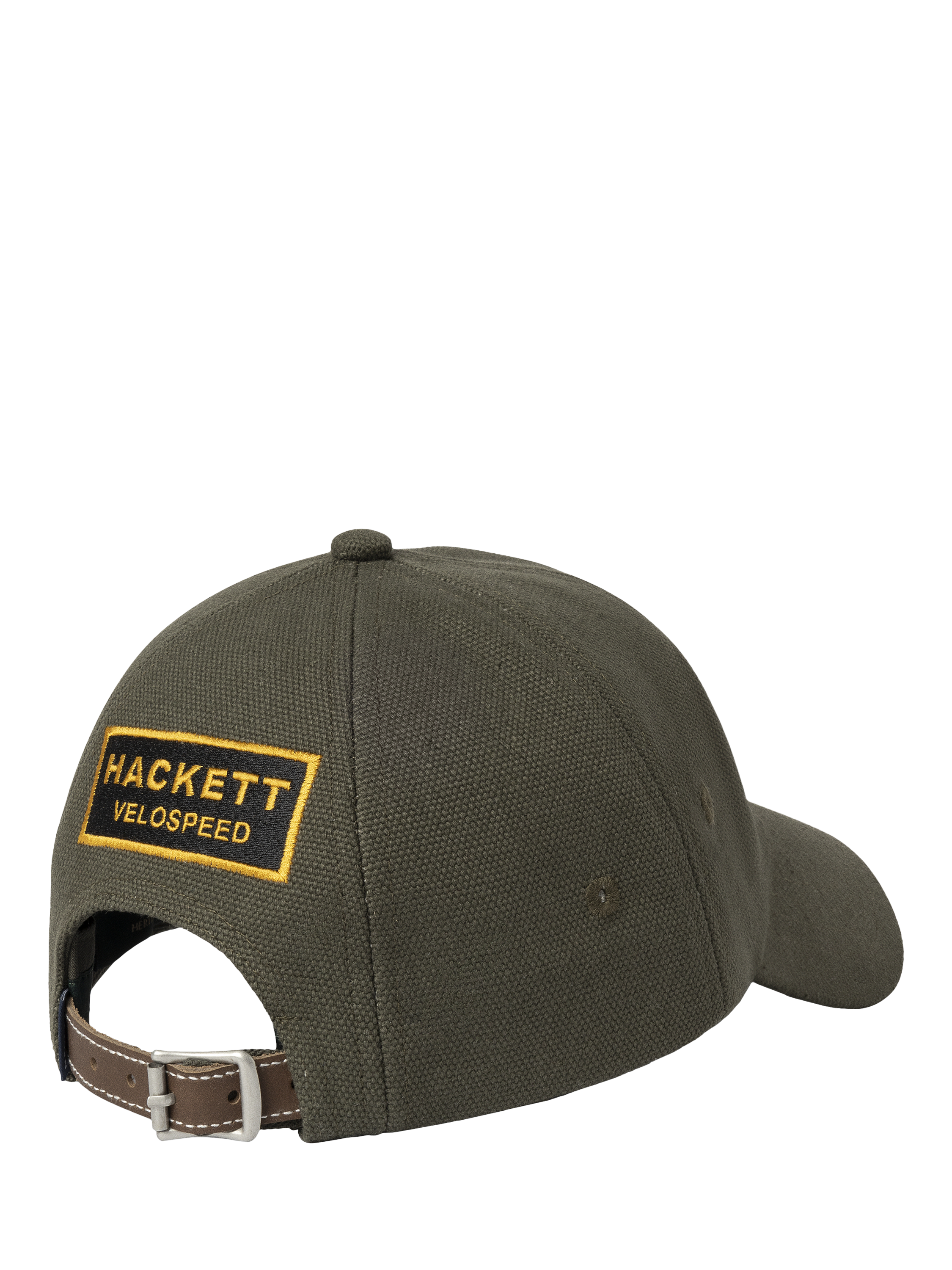 Product image 2 of 4, which shows Hackett London Heritage Union Jack Cotton Baseball Cap, Hunter Green, One Size