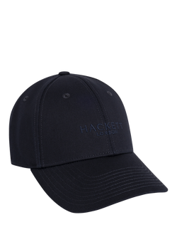 Hackett London Logo Cotton Baseball Cap, Midnight Blue