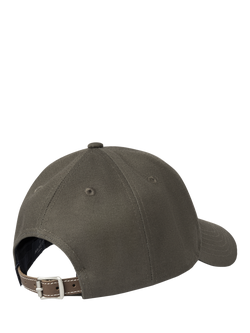 Hackett London Logo Cotton Baseball Cap - view 2, Metal Grey