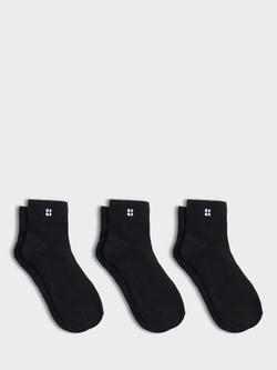 Sweaty Betty Essentials Mini Crew Socks, Pack of 3, Black