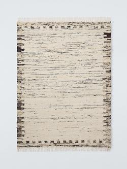 John Lewis Alder Border Wool Rich Rug, Natural, Natural