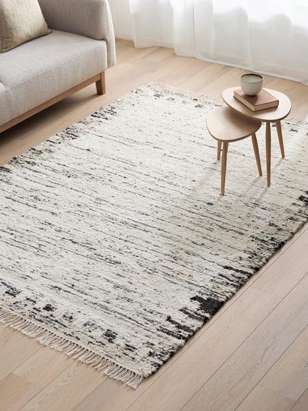 John Lewis Alder Border Hand Woven Wool Rich Rug, Natural - view 2, Natural