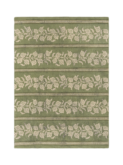 Sanderson Anaar Pure Wool Rug, Forest Green