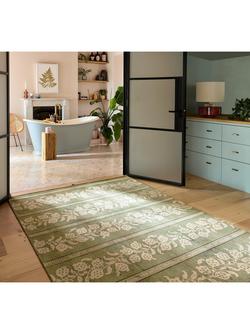 Sanderson Anaar Pure Wool Rug - view 2, Forest Green