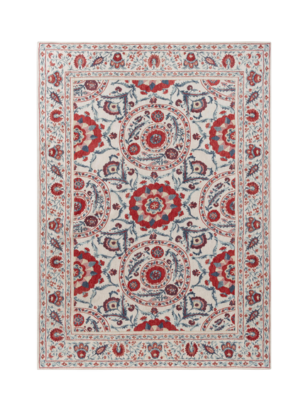 Sanderson Anthos Traditional Rug, Red, Red