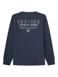 Hackett London Kids' Slim Fit 137-138 Long Sleeve T-Shirt, Midnight Blue