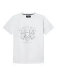 Hackett London Kids' Classic Fit Rally Flag T-Shirt, Off White