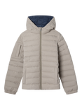 Hackett London Kids' Hooded Puffer Jacket, Malt Beige