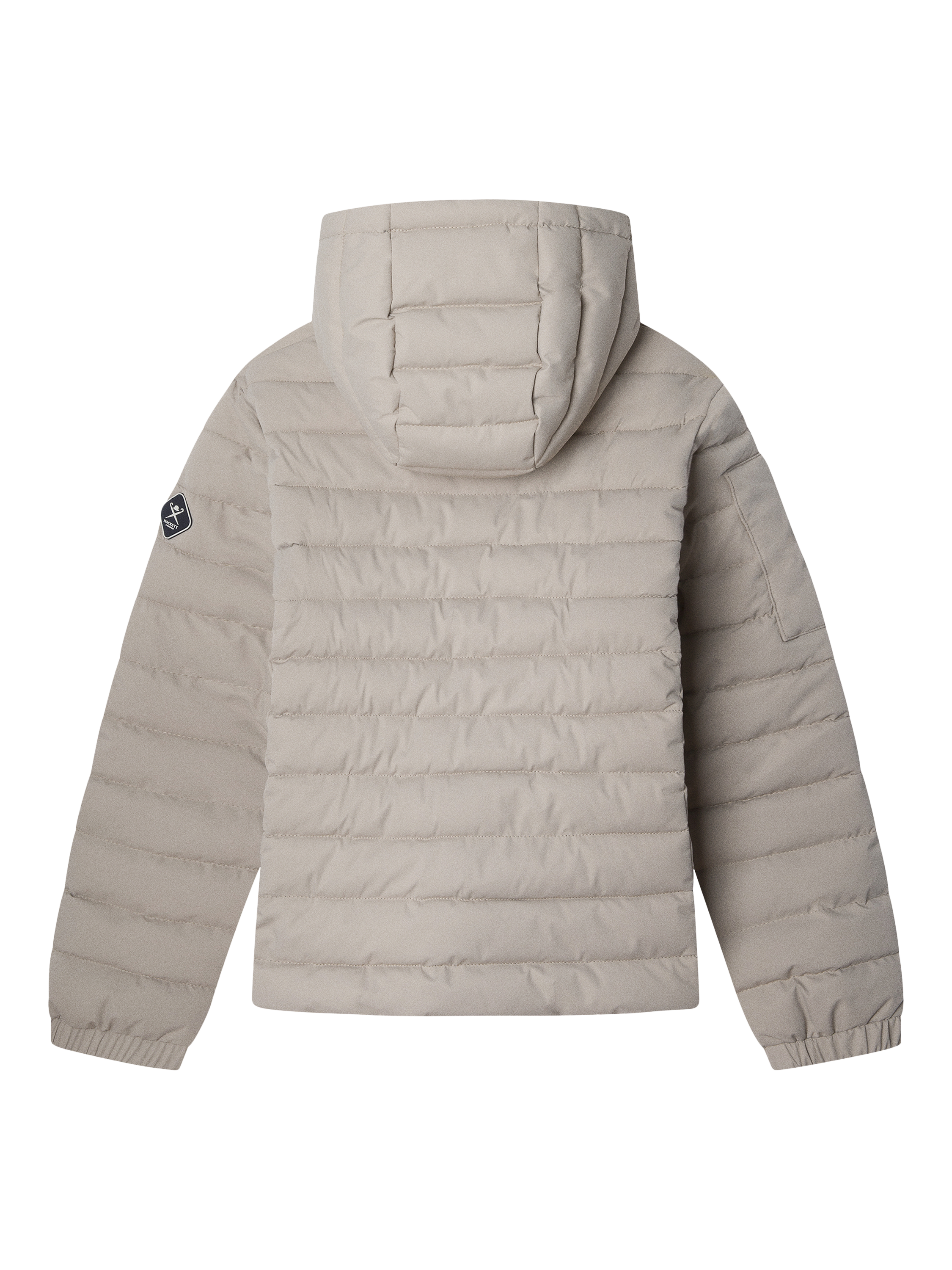 Product image 2 of 4, which shows Hackett London Kids' Hooded Puffer Jacket, Malt Beige, 15 years