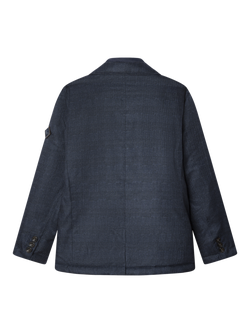 Hackett London Kids' Prince of Wales Check Padded Blazer, Midnight Blue - view 2, Midnight Blue